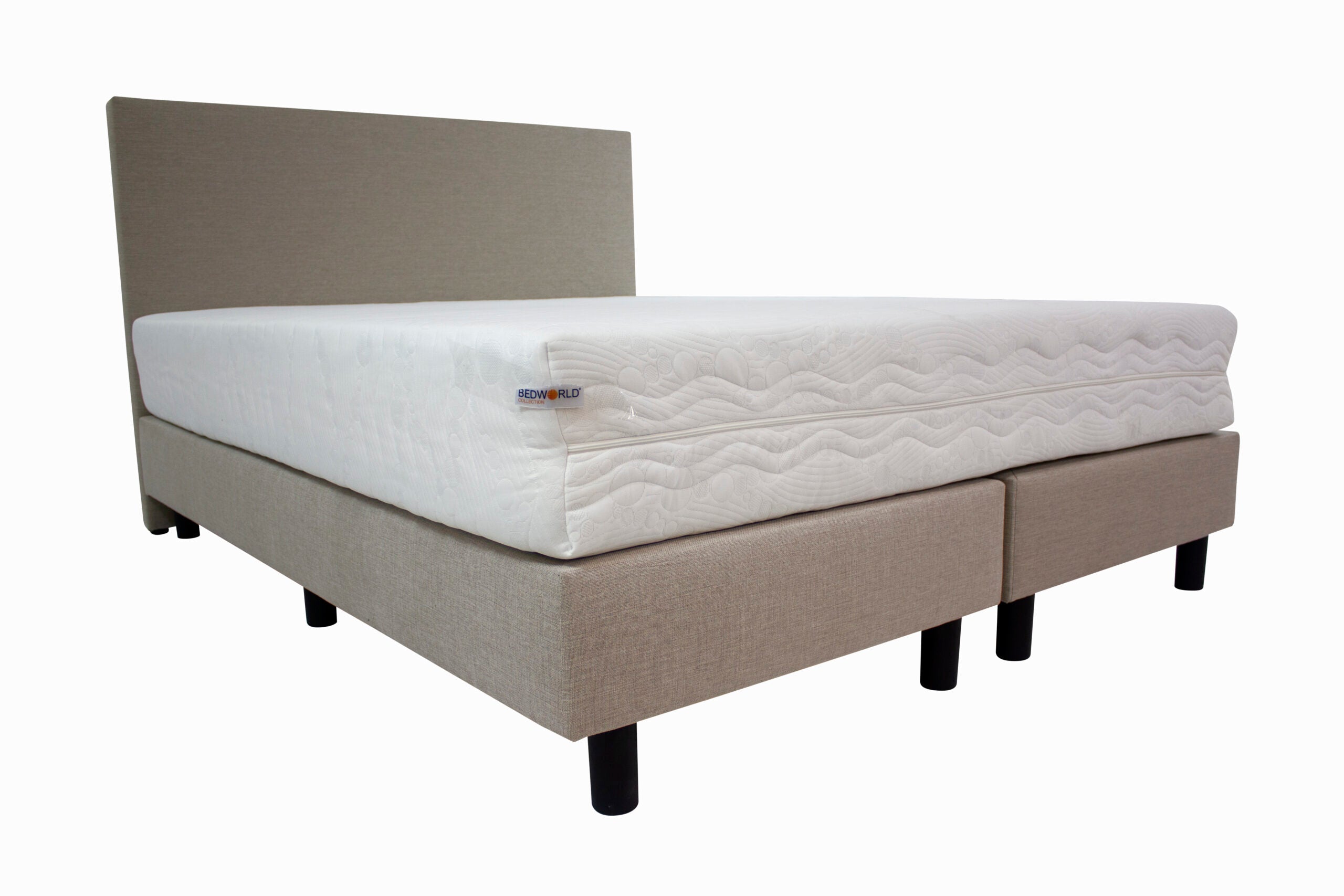 Matras - Budget Boxspring creme beige inclusief pocket koudschuim - 120 x 200 cm - Bedworld B.V.
